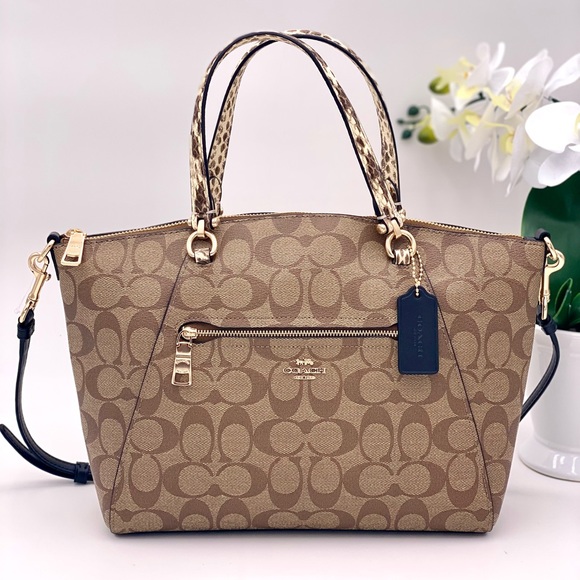 Coach Handbags - Coach Prairie Satchel in Colorblock Signature Canvas